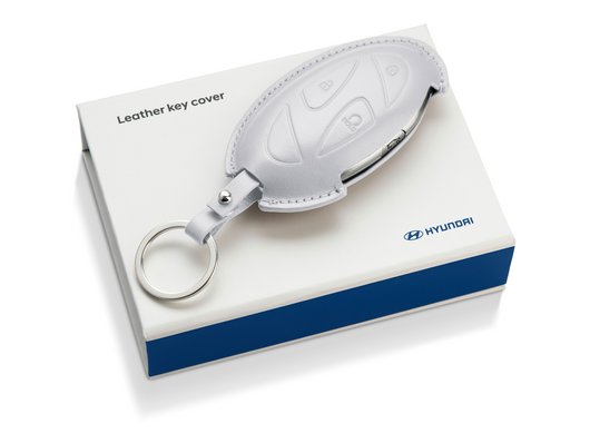 Шкіряний чохол для ключа Hyundai, білий | Хюндай Мотор Україна - фото 9